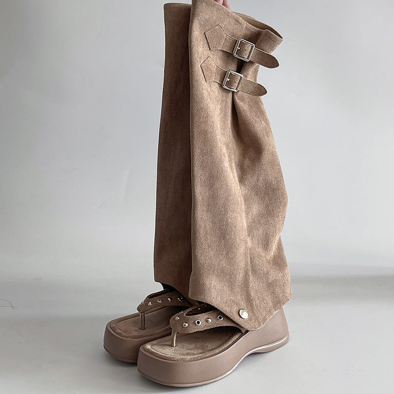 Women's Round Toe Mary Jane Buckle Super High Heels